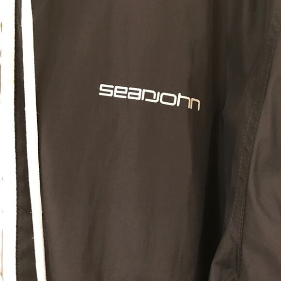 SEAN JOHN Black Windbreaker Jacket with Hood Men's - Size XL - Picture 2 of 6